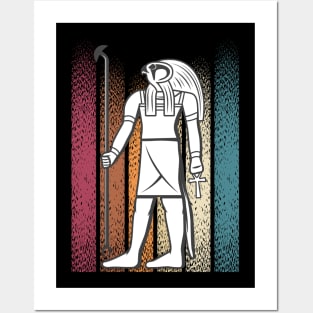 Vintage Retro God Ra, The Creator God of Ancient Egypt Posters and Art